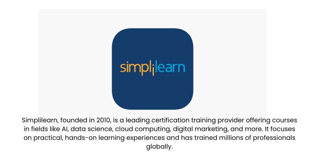 Simplilearn- Top 10 Edutech Startups in India