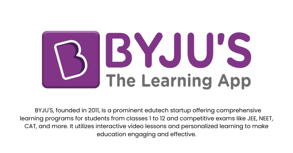 BYJU'S- Top 10 Edutech Startups in India