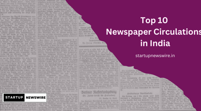 Top 10 Newspaper Circulations in India